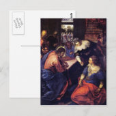 Carte Postale Christ avec Marie et Marthe par Tintoretto (Devant / Derrière)