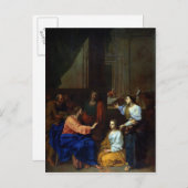 Carte Postale Christ avec Martha et Marie (Devant / Derrière)