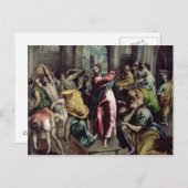 Carte Postale Christ chasser les commerçants du temple (Devant / Derrière)