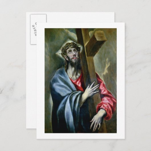 Carte Postale Christ Clasping the Cross, 1600-10 (huile sur toil (Devant / Derrière)