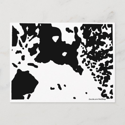 Carte Postale Christ dans la neige (Devant)