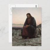 Carte Postale Christ dans le désert (Devant / Derrière)