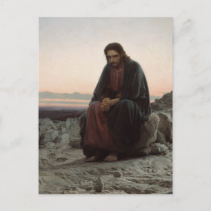 Carte Postale Christ dans le désert