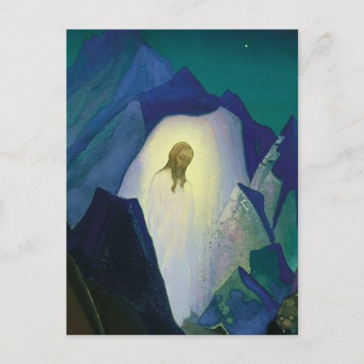 Carte Postale «Christ dans le désert» de Nicholas Roerich (Devant)