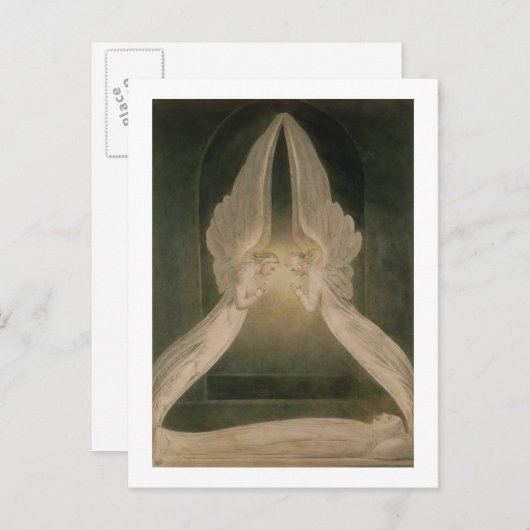 Carte Postale Christ dans le sépulcre, gardé par des anges (Devant / Derrière)