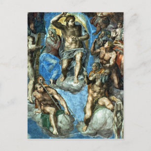 Carte Postale Christ, détails du "jugement Dernier"