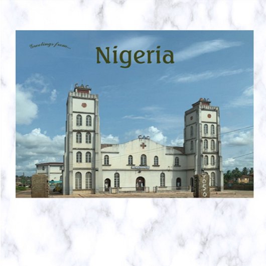 Carte Postale Christ Église apostolique Osun État Nigeria