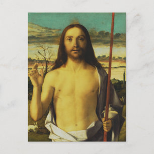 Carte Postale Christ en bénédiction par Giovanni Bellini