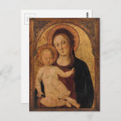 Carte Postale Christ Enfant en Arche avec mère (Devant / Derrière)