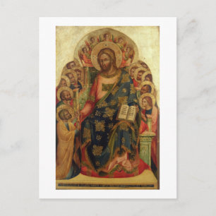 Carte Postale Christ Enthroné de Saints et d'Anges Remettre la