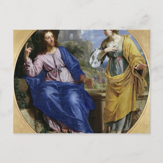 Carte Postale Christ et la femme de Samarie (Devant)