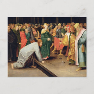 Carte Postale Christ et les femmes prises dans l'adultère, 1628