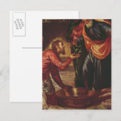 Carte Postale Christ Laver les pieds des disciples (Devant / Derrière)