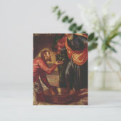 Carte Postale Christ Laver les pieds des disciples (Debout devant)