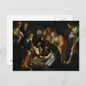 Carte Postale Christ Laver les pieds des disciples, 1623 (Devant / Derrière)