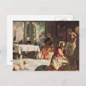 Carte Postale Christ Laver les pieds des disciples 2 (Devant / Derrière)