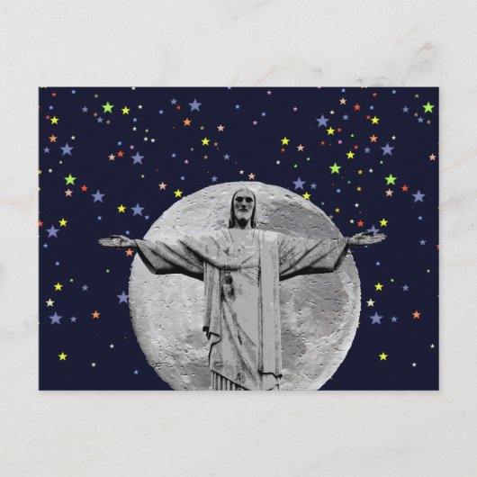 Carte Postale Christ, lune et étoiles (Devant)