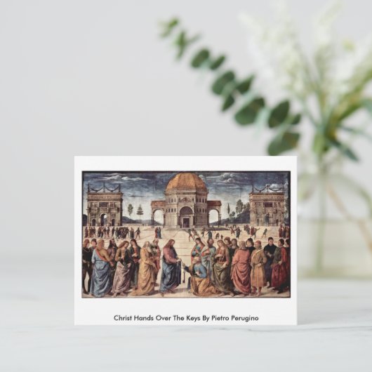 Carte Postale Christ Met Les Clés De Pietro Perugino (Debout devant)