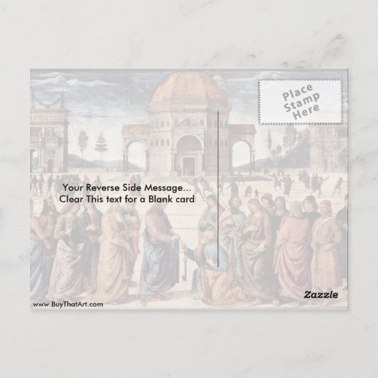 Carte Postale Christ Met Les Clés De Pietro Perugino (Dos)
