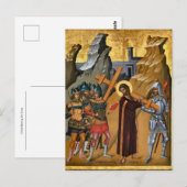 Carte Postale Christ Portant l'icône chrétienne croisée orthodox (Devant / Derrière)