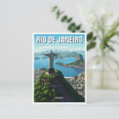 Carte Postale Christ Rédempteur de Rio de Janeiro (Debout devant)