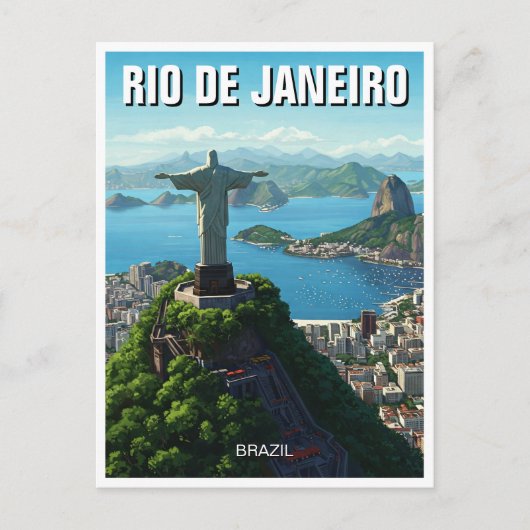 Carte Postale Christ Rédempteur de Rio de Janeiro (Devant)