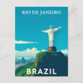 Carte Postale Christ Rédempteur Rio de Janeiro Brésil Voyage (Devant)