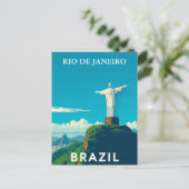 Carte Postale Christ Rédempteur Rio de Janeiro Brésil Voyage (Debout devant)