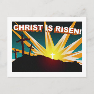 Carte Postale Christ ressuscité Chrétien croix conception cadeau