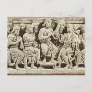 Carte Postale Christ seated and teaching surrounded by the Apost