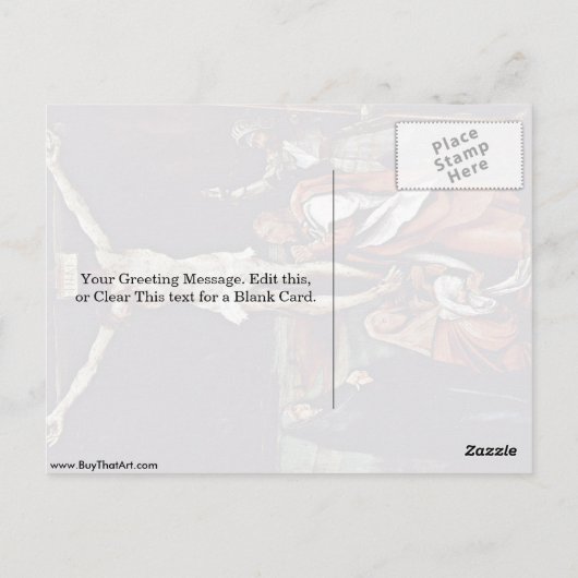 Carte Postale Christ Sur La Croix Par Mathis Grunewald Gothart (Dos)