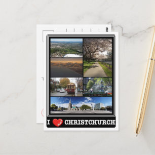 Carte Postale Christchurch - J'aime - Nouvelle-Zélande -