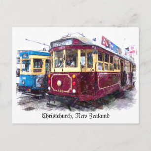 Carte postale Christchurch Tram