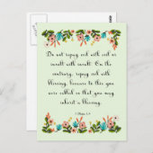 Carte Postale Christian Citation Art - 1 Pierre 3:9 (Devant / Derrière)