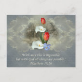 Carte Postale Christian Faith Art ~ Matthieu 19:26 (Devant)