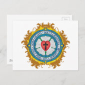 Carte Postale Christian Gift Luther Rose Jésus Croix Dieu Anges (Devant / Derrière)