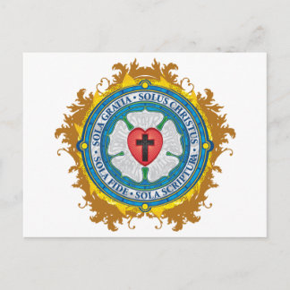 Carte Postale Christian Gift Luther Rose Jésus Croix Dieu Anges