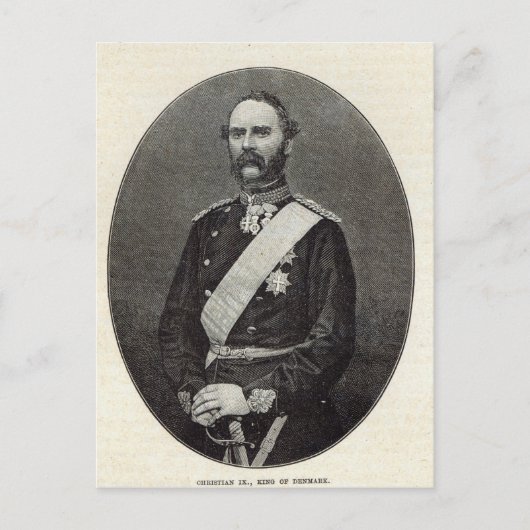 Carte Postale Christian IX, roi du Danemark (Devant)