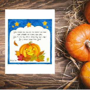 Carte Postale Christian Jack-o'-lantern Citrouille