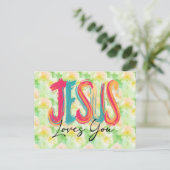Carte Postale Christian Jesus Loves You (Debout devant)