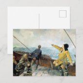 Carte Postale Christian Krohg Leiv Eirikson à la découverte de l (Devant / Derrière)