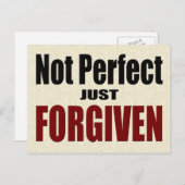 Carte Postale Christian "Pas parfait juste pardonné" (Devant / Derrière)