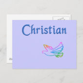 Carte Postale Christian Rainbow Dove (Devant / Derrière)