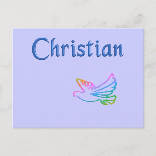 Carte Postale Christian Rainbow Dove (Devant)