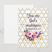 Carte Postale Christian Vous êtes le chef-d'oeuvre de Dieu (Devant / Derrière)