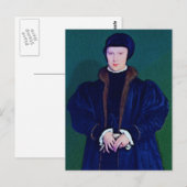 Carte Postale Christina de Danemark Croquis d'encre (Devant / Derrière)