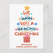 Carte Postale Christmas Beach tropical Beach Arbre (Devant)
