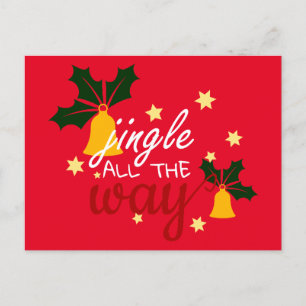 Carte Postale Christmas bells jingle all the way post