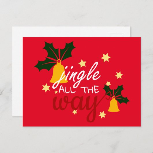 Carte Postale Christmas bells jingle all the way post (Devant / Derrière)