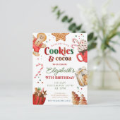 Carte Postale Christmas birthday cookies and cocoa Festive (Debout devant)